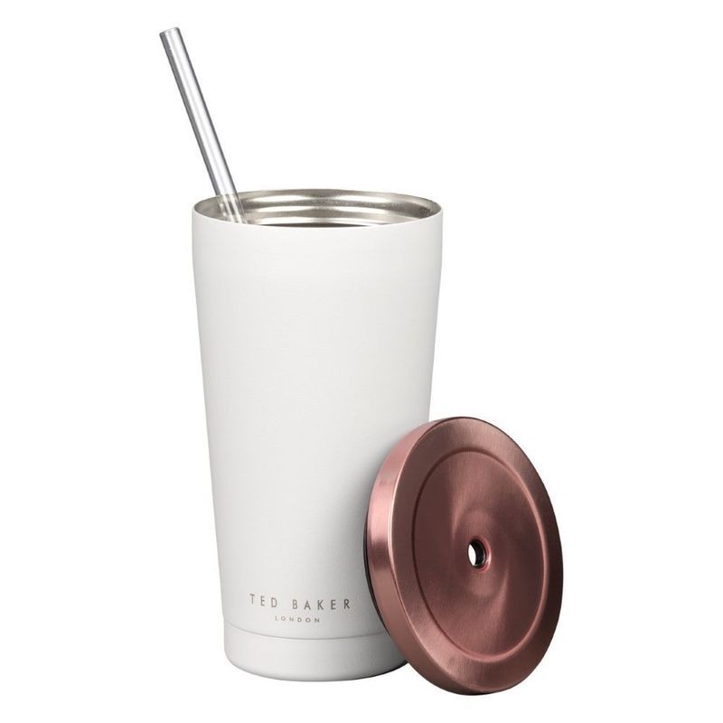 Ted Tumbler and Straw White 480ml