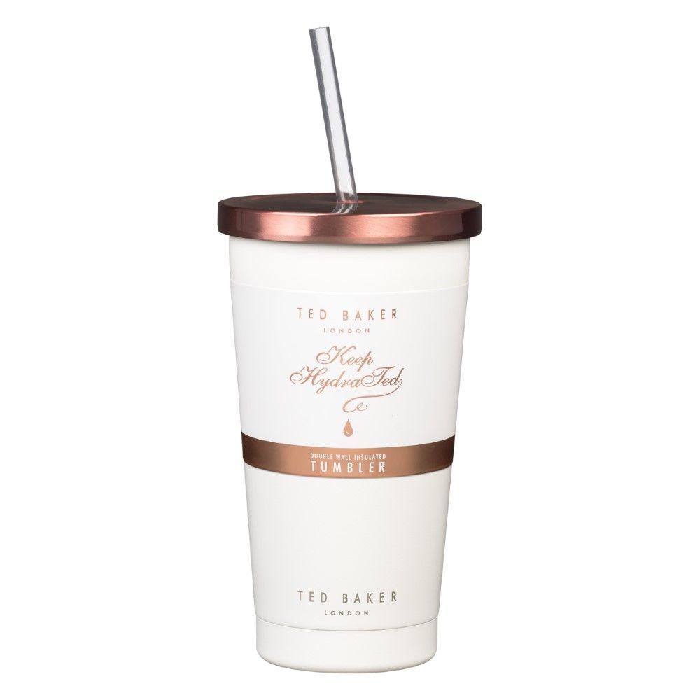 Ted Tumbler and Straw White 480ml
