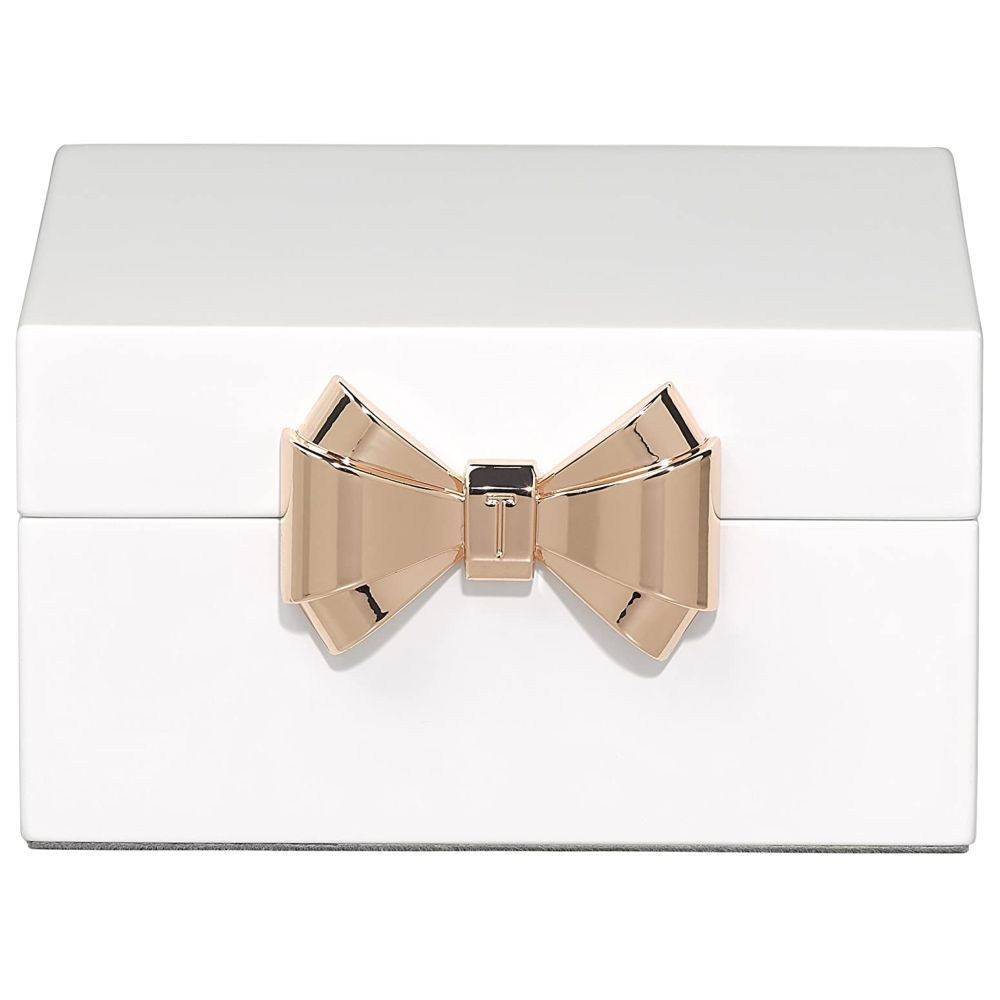 Ted Lacquer Small White Jewellery Box