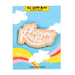 The Happy News Chasing Rainbows Enamel Pin Badge