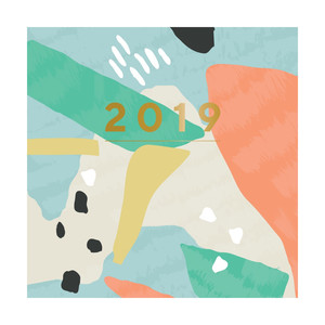 Portico Designs Patternology Square Wiro Calendar Abstract Coastal