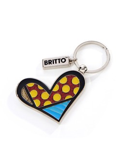 Romero Britto Anniversary Keychain Heart