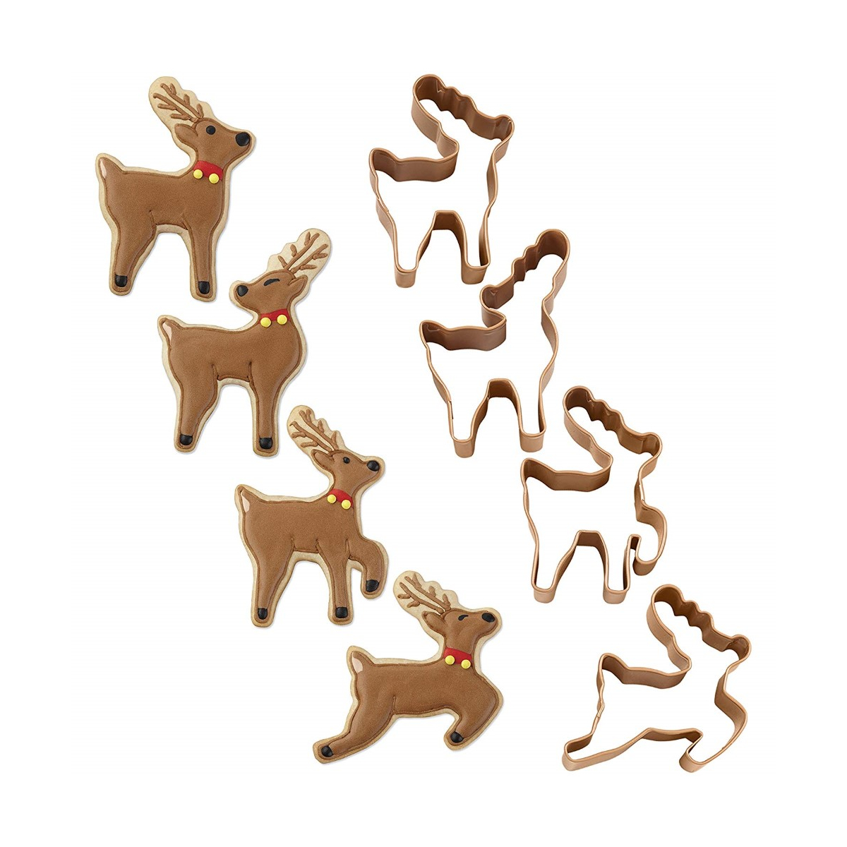 Wilton X'mas Cookie Cutters Reindeer (Set of 4)