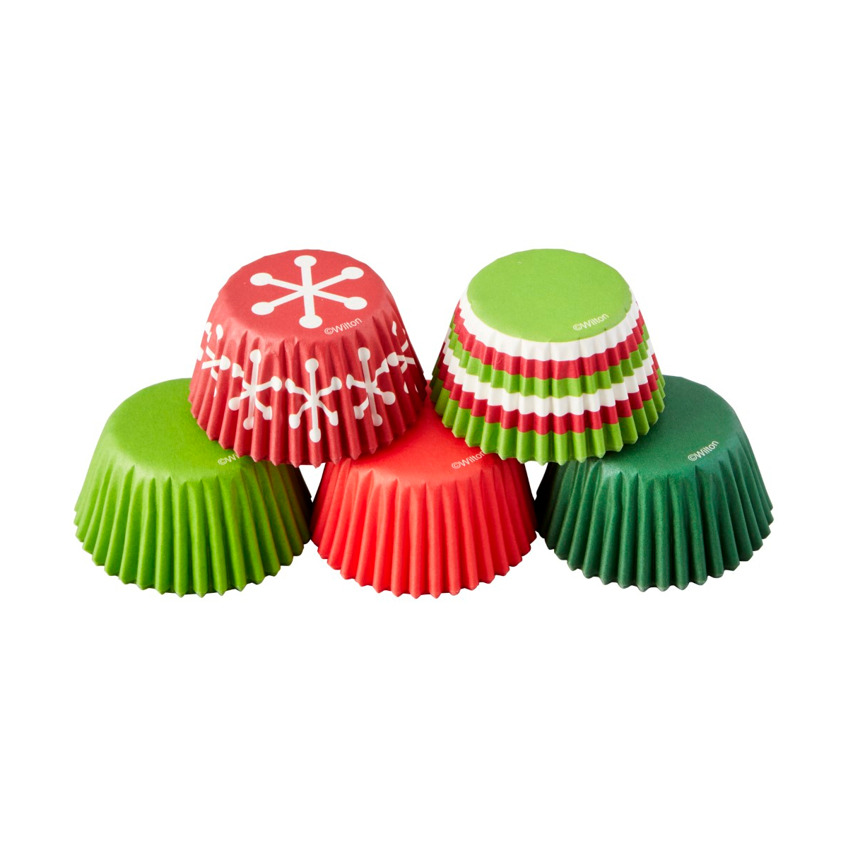 Wilton X'mas Holiday Mini Baking Cups Tube (Pack of 150)