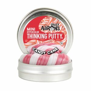 Crazy Aaron's Candy Cane Hypercolor Thinking Putty 2 Inch Tin