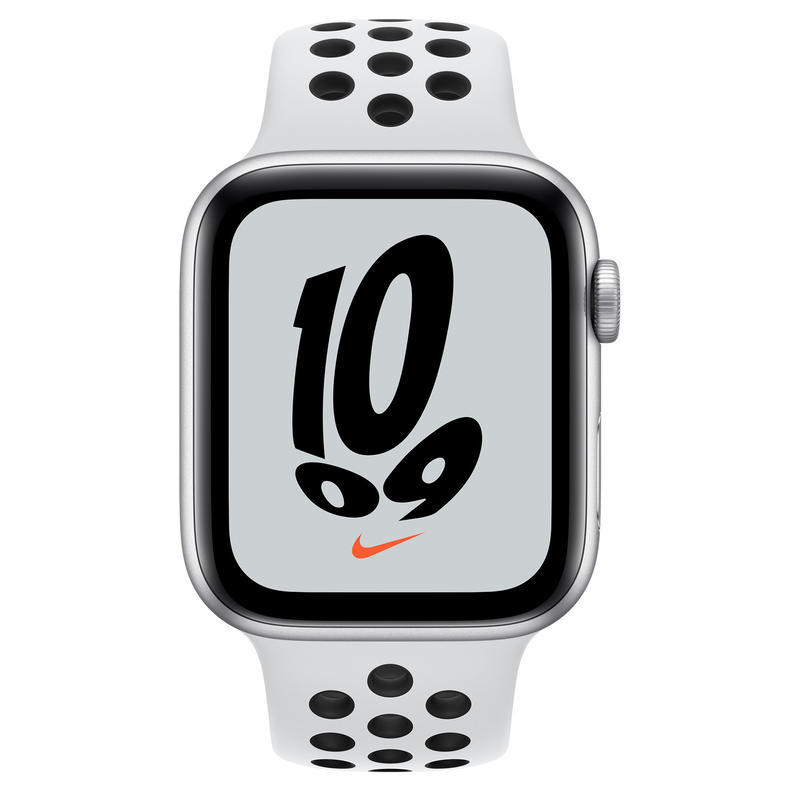 Apple Watch Nike SE GPS 44mm Silver Aluminium Case with Pure Platinum/Black Nike Sport Band - Regular