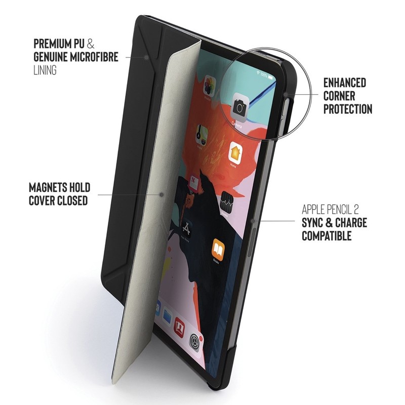 Pipetto Origami Case Black for iPad Pro 12.9-Inch 3rd Gen