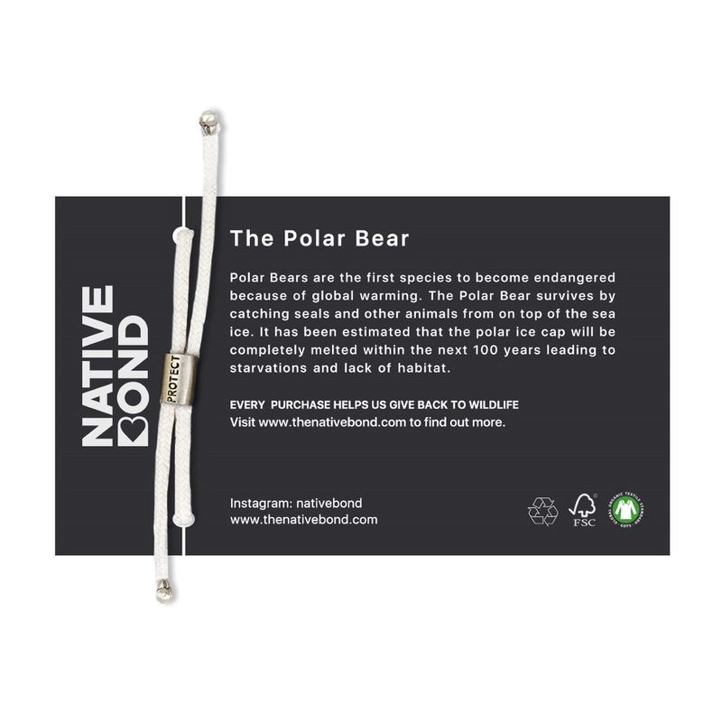 Native Bond Polar Bear Endangered Eco Bracelet