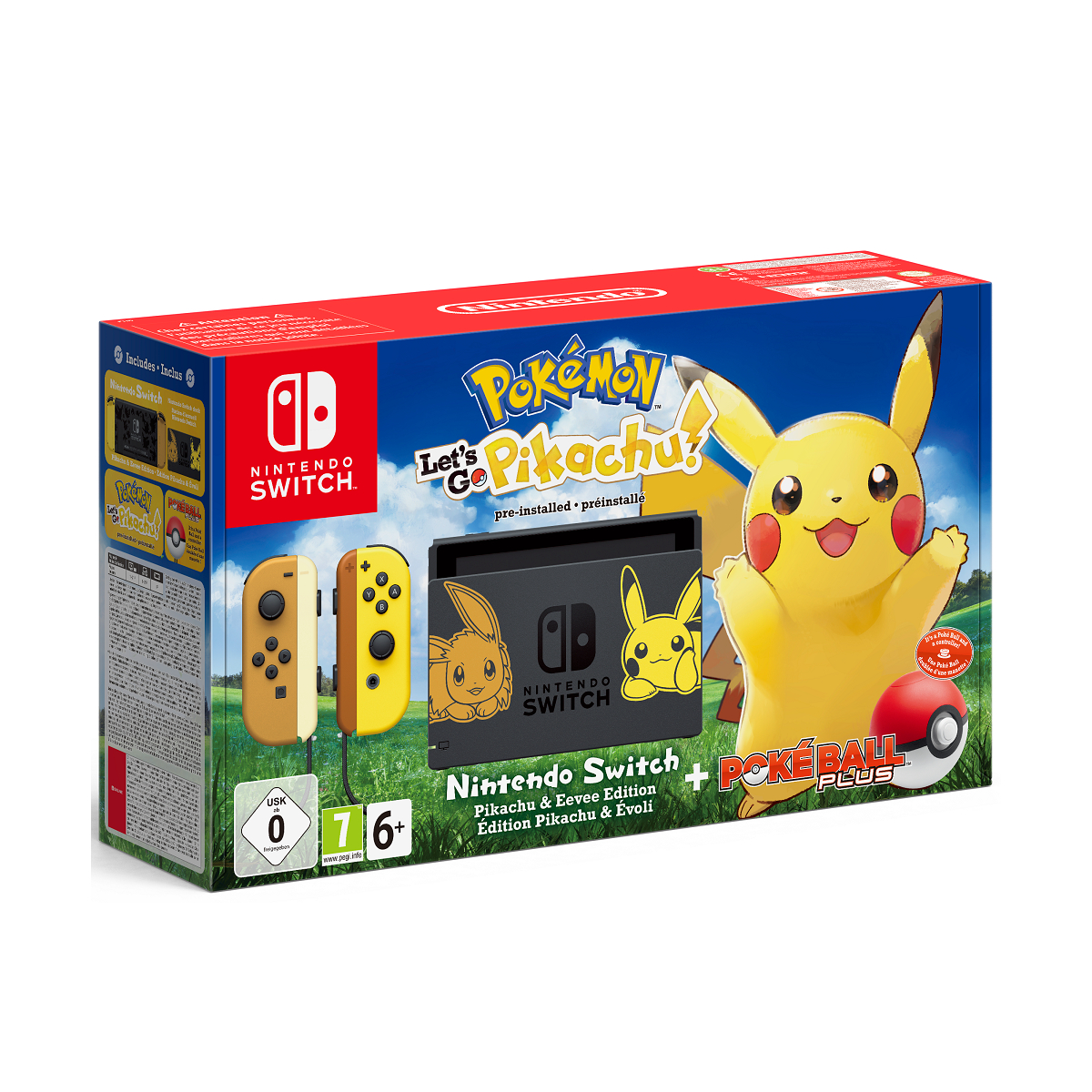 Nintendo Switch 32GB Pokemon Let's Go Pikachu Edition + Poke Ball Plus