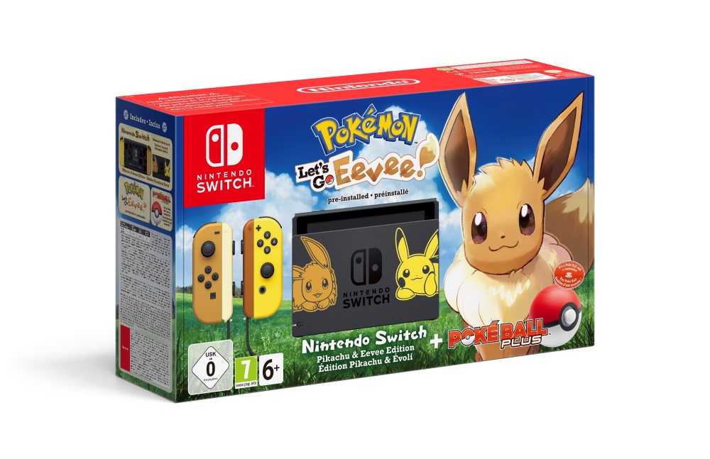 Nintendo Switch 32GB Pokemon Let's Go Eevee Edition + Poke Ball Plus