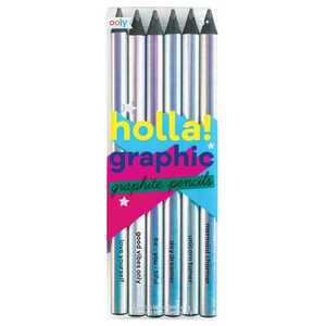 Ooly Holla! Graphic Graphite Pencils (Set of 6)