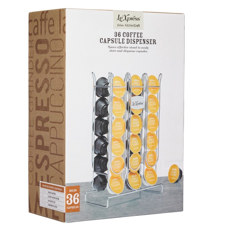 Kitchencraft Le'Xpress Coffee Capsule Dispenser (Holds 36 Capsules)