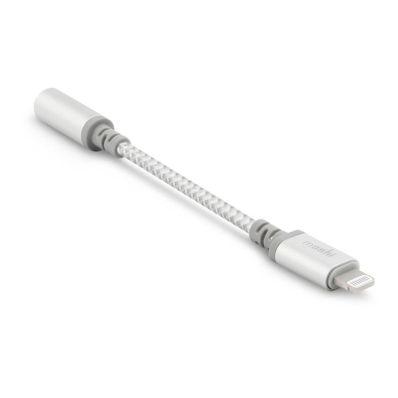 Moshi Integra Headphone Jack Adapter Jet Silver with Lightning Connector