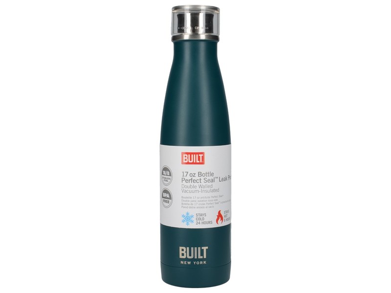 Built Double Walled Stainless Steel Water Bottle Teal 500ml