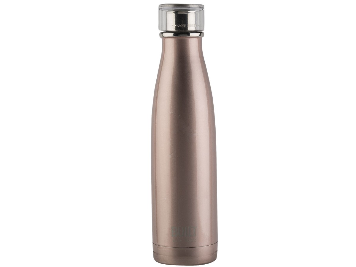 Built Double Walled Stainless Steel Water Bottle Rose Gold 500ml