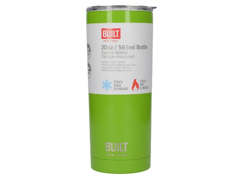 Built Double Walled Stainless Steel Water Tumbler Green 590ml