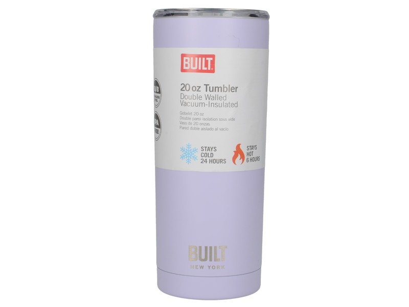 Built Double Walled Stainless Steel Water Tumbler Lavender 590ml