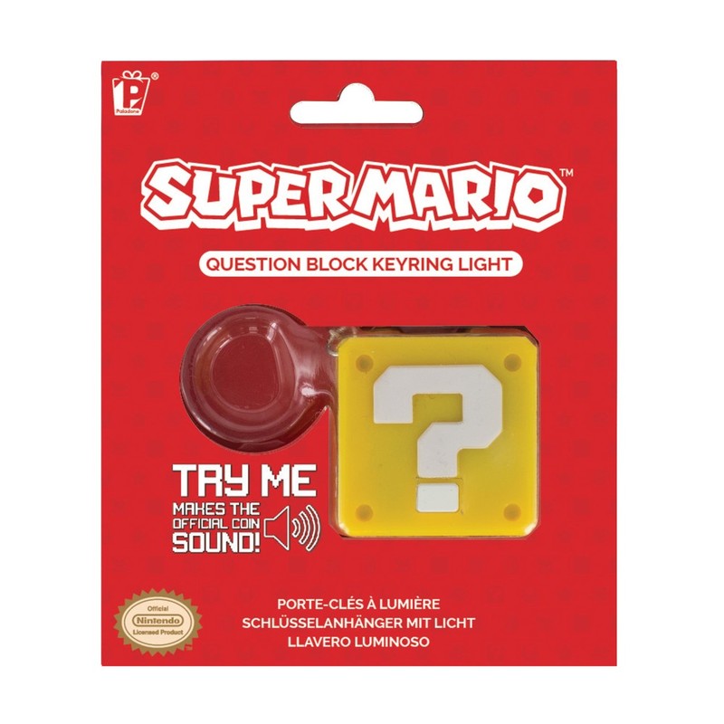 Paladone Super Mario Question Block Keyring Light