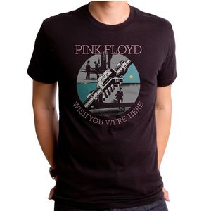 Pink Floyd Here Label Men's T-Shirt Black