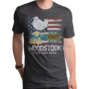 Woodstock Americana Men's T-Shirt Heather Charcoal