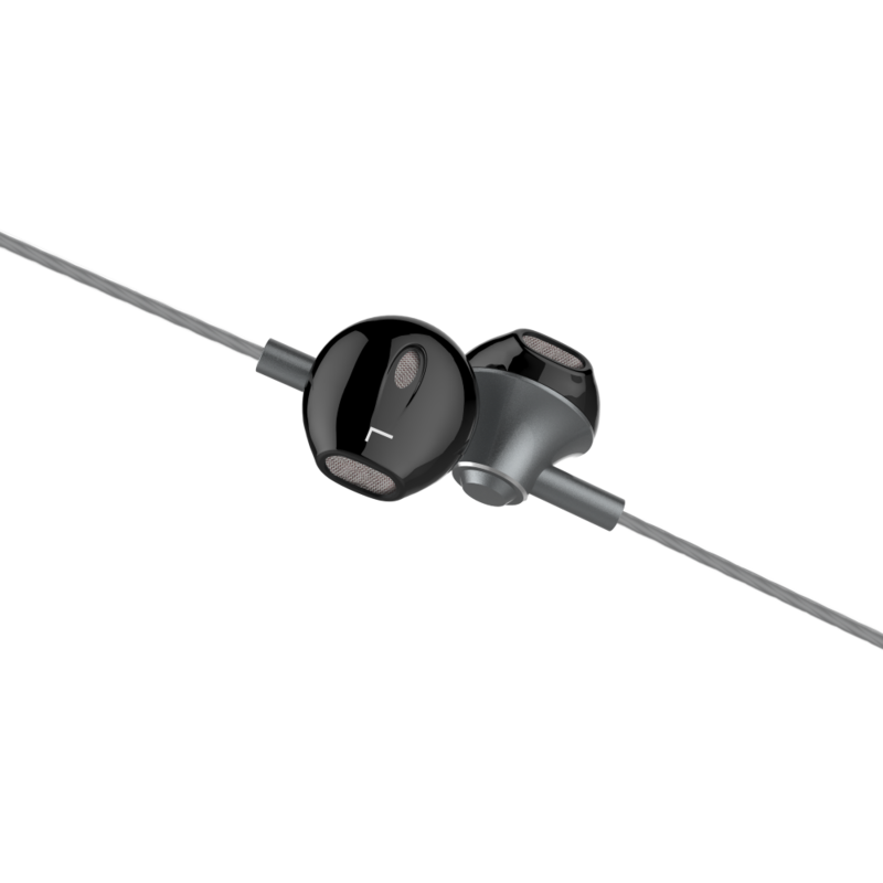 Muvit M1B 3.5mm Steel Dark Grey In-Ear Earphones with Mic