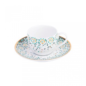 Silsal Mirrors Espresso Cup And Saucer Emerald Green