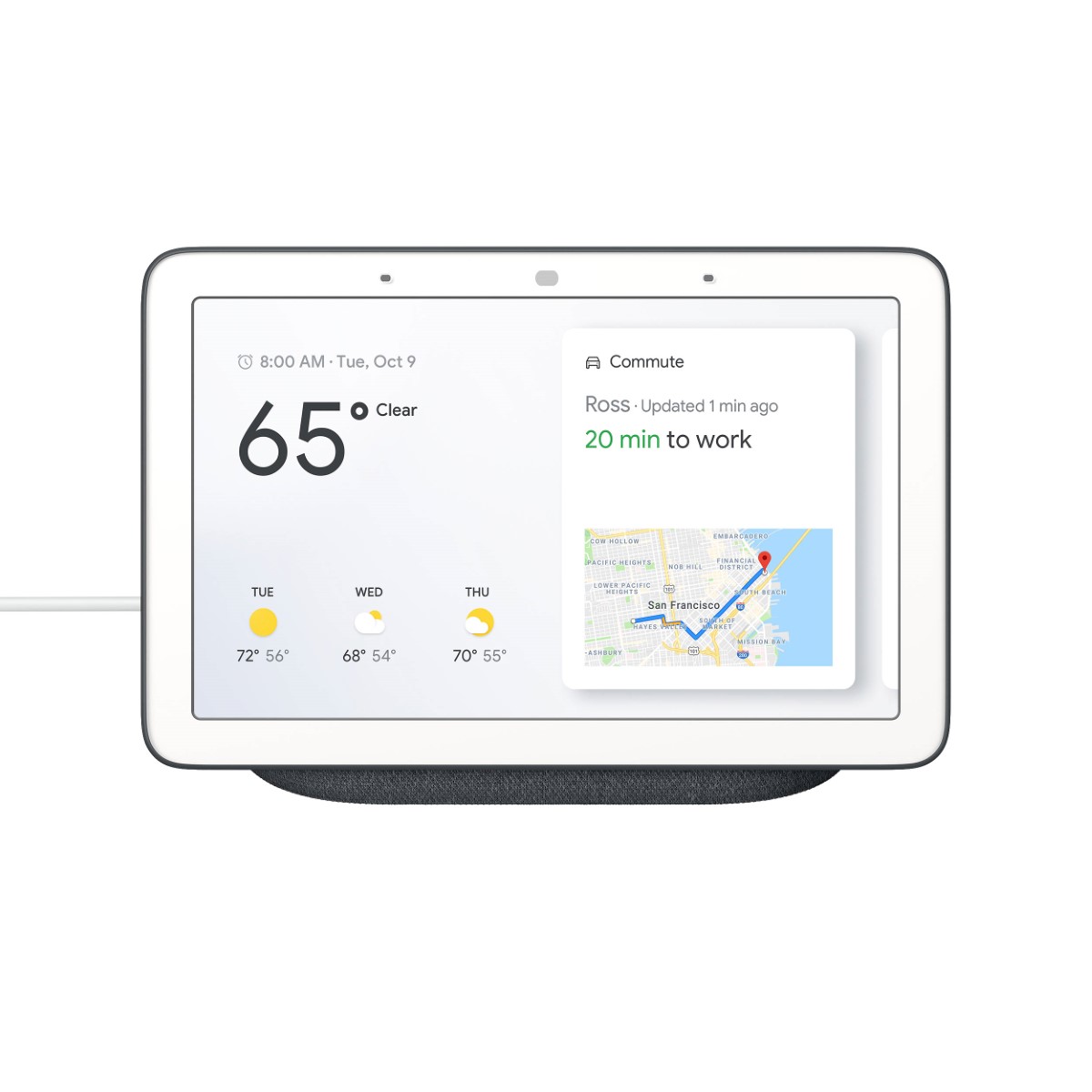 Google Home Hub Charcoal with Google Assistant