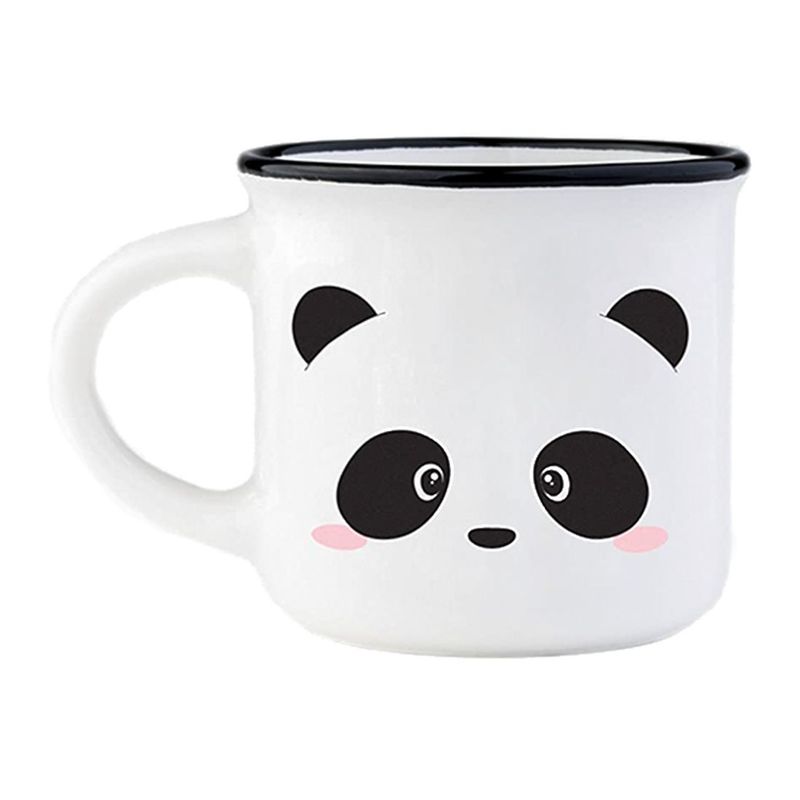 Legami Espresso for Two - Porelain Coffee Mugs 50 ml - Panda (Set of 2)