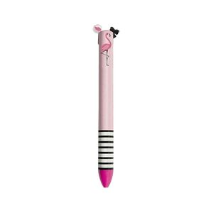 Legami Click & Clack Two Color Pen - Miss Flamingo