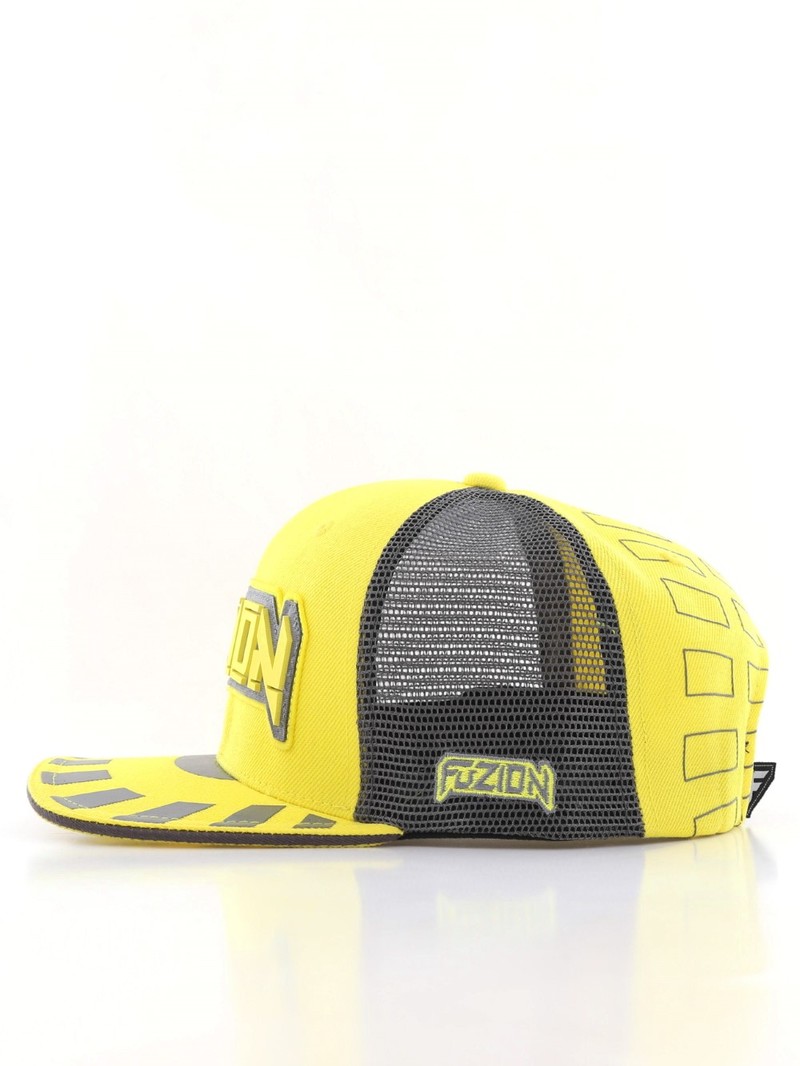 Fuzion Xtreme Snapback Trucker Cap Yellow/Gray