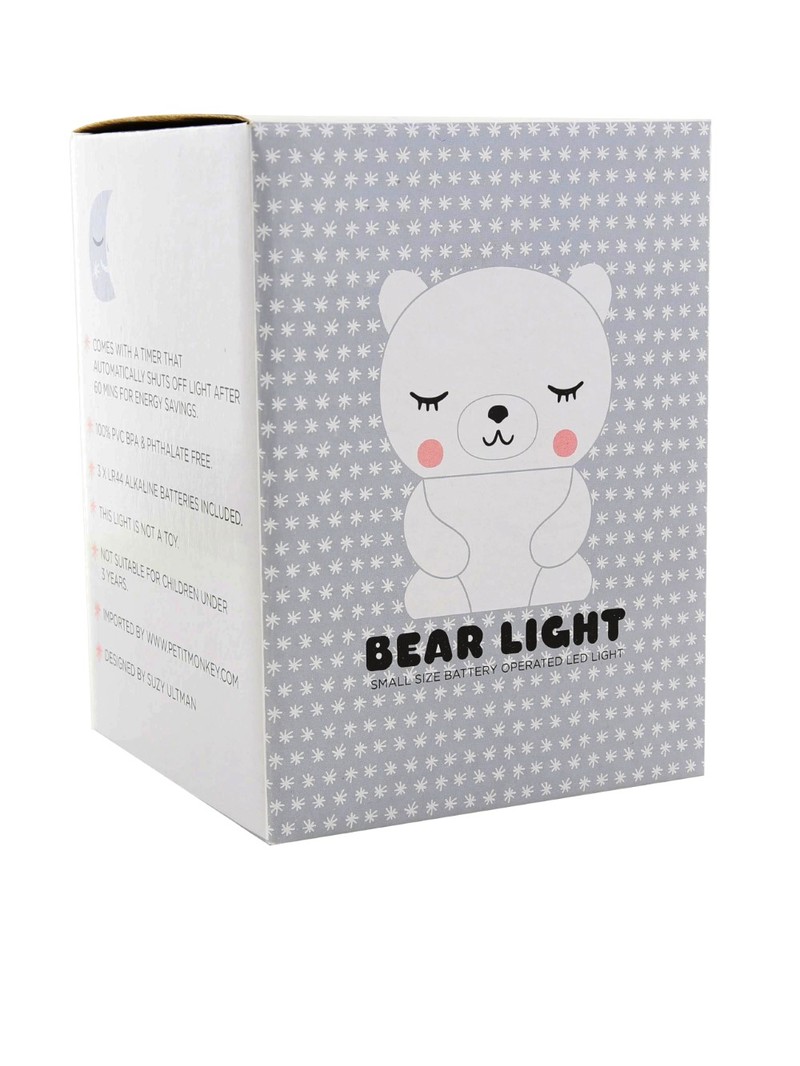 Petit Monkey Polar Bear Night Light White