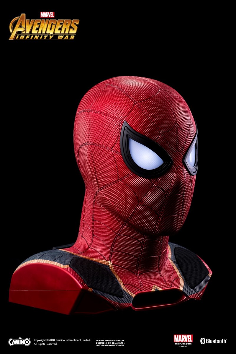 Camino Avengers 3 Iron Spider-Man Mask Life-Size Bluetooth Speaker