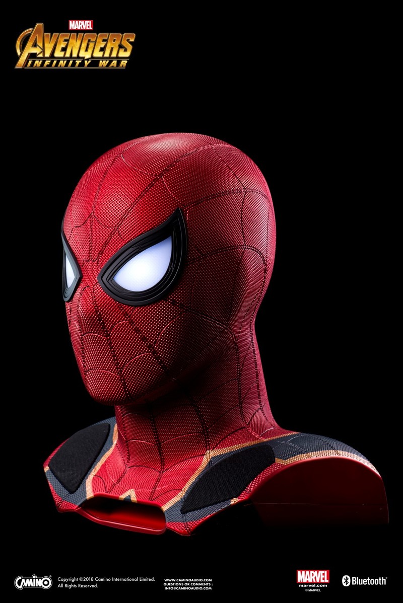 Camino Avengers 3 Iron Spider-Man Mask Life-Size Bluetooth Speaker