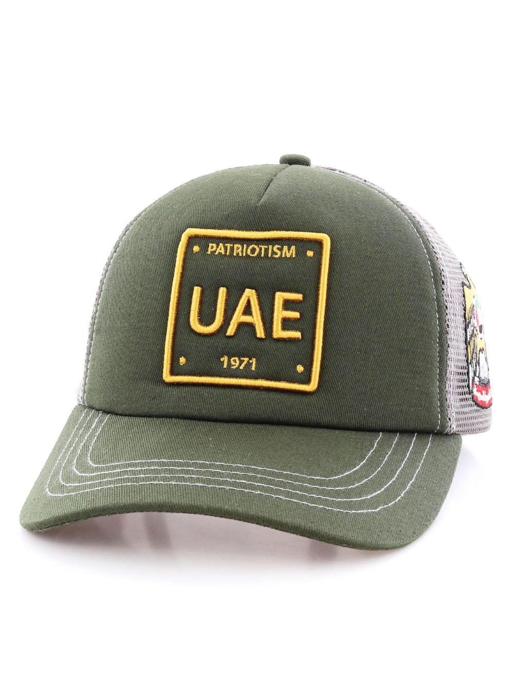 B180 UAE Patriotism Trucker Cap Green/Grey