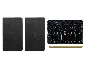 Inscribe Journals + Wallet + Pen Set Black Gold