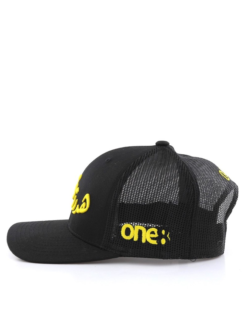 One8 Headers Filter Bs Calligraphy Curved Brim Trucker Hat Unisex Cap Osfa