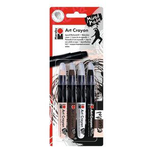 Marabu Art Crayon Blister Assortment Of 4 Essential