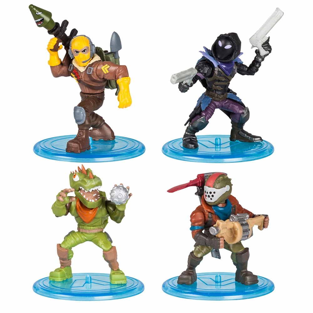 Fortnite Battle Royale Collection S1 Raptor, Rust Lord,Rex, Raven 2 Inch Squad Pack