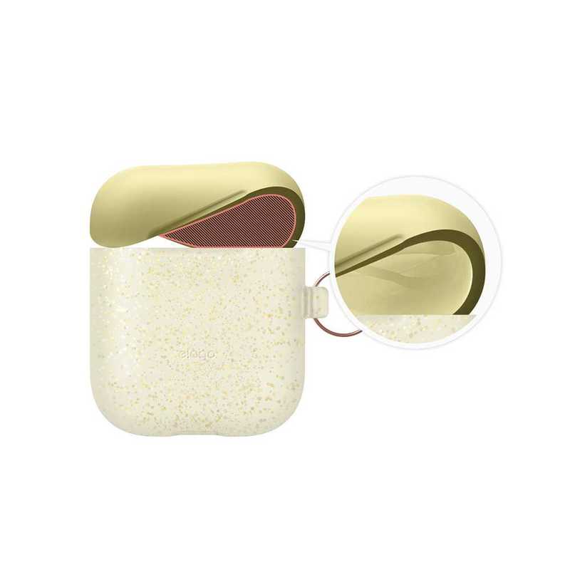 Elago Duo Hang Case Body-Night Glow Gold Pearl for AirPods