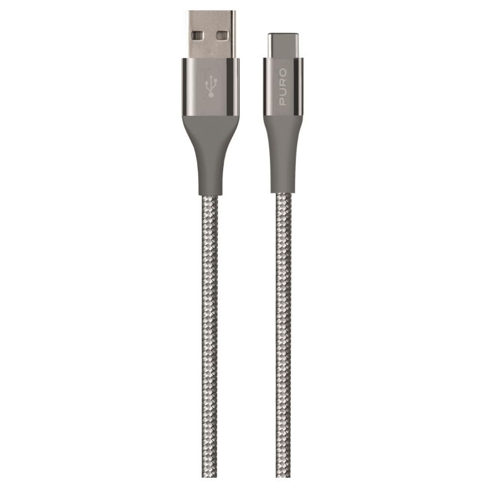 Puro Fabric K2 Kevlar Lightning/Micro-USB/Type-C Cable Space Grey