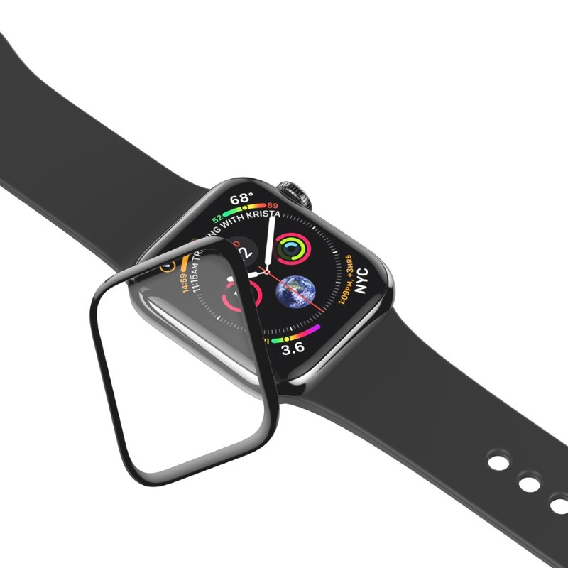 Baseus 0.3mm Full-Screen Curved Tempered Film Black For 40mm Apple Watch Series 4