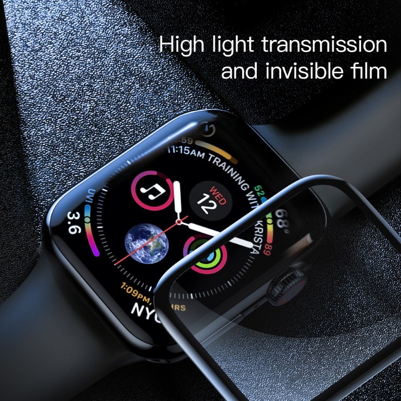 Baseus 0.3MM Full-Screen Curved Tempered Film Black For Apple Watch Series 4 44mm