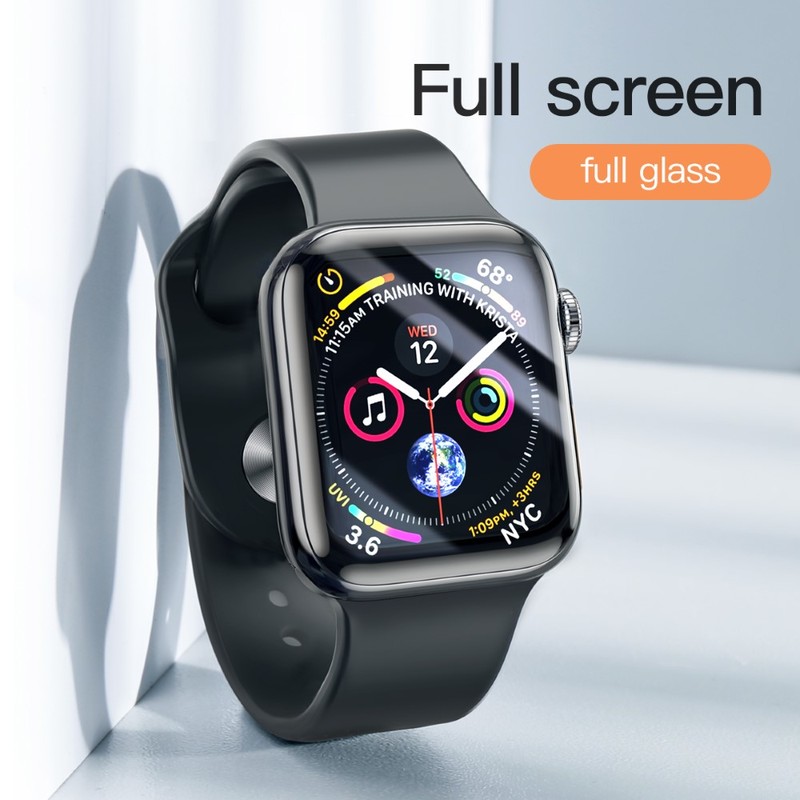 Baseus 0.3MM Full-Screen Curved Tempered Film Black For Apple Watch Series 4 44mm