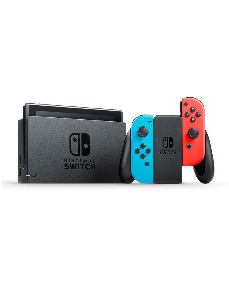 Nintendo Switch 32GB Console with Neon Joy-Con Controller (US) + The Legend of Zelda Breath of The Wild + Case - The Legend of Zelda Breath of The Wild
