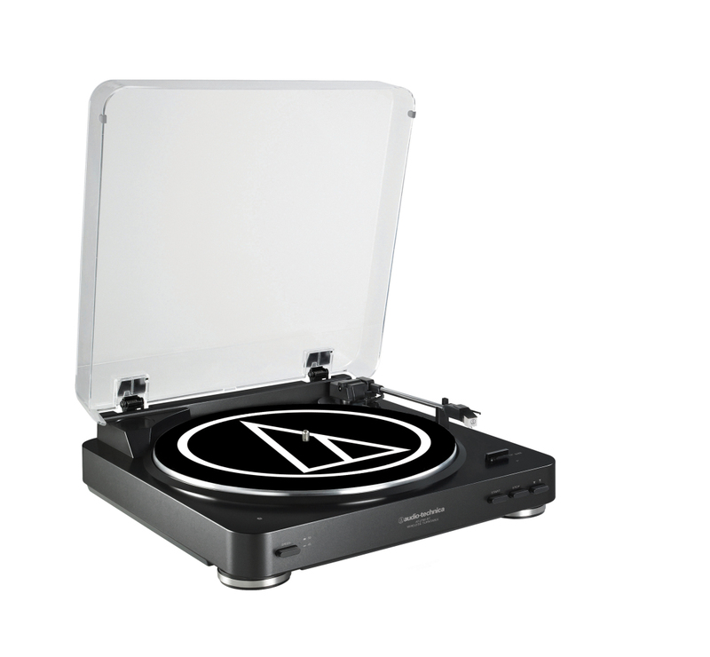 Audio Technica AT-LP60BT Bluetooth Belt-Drive Turntable with Built-in Preamp + Wireless Speaker - Black