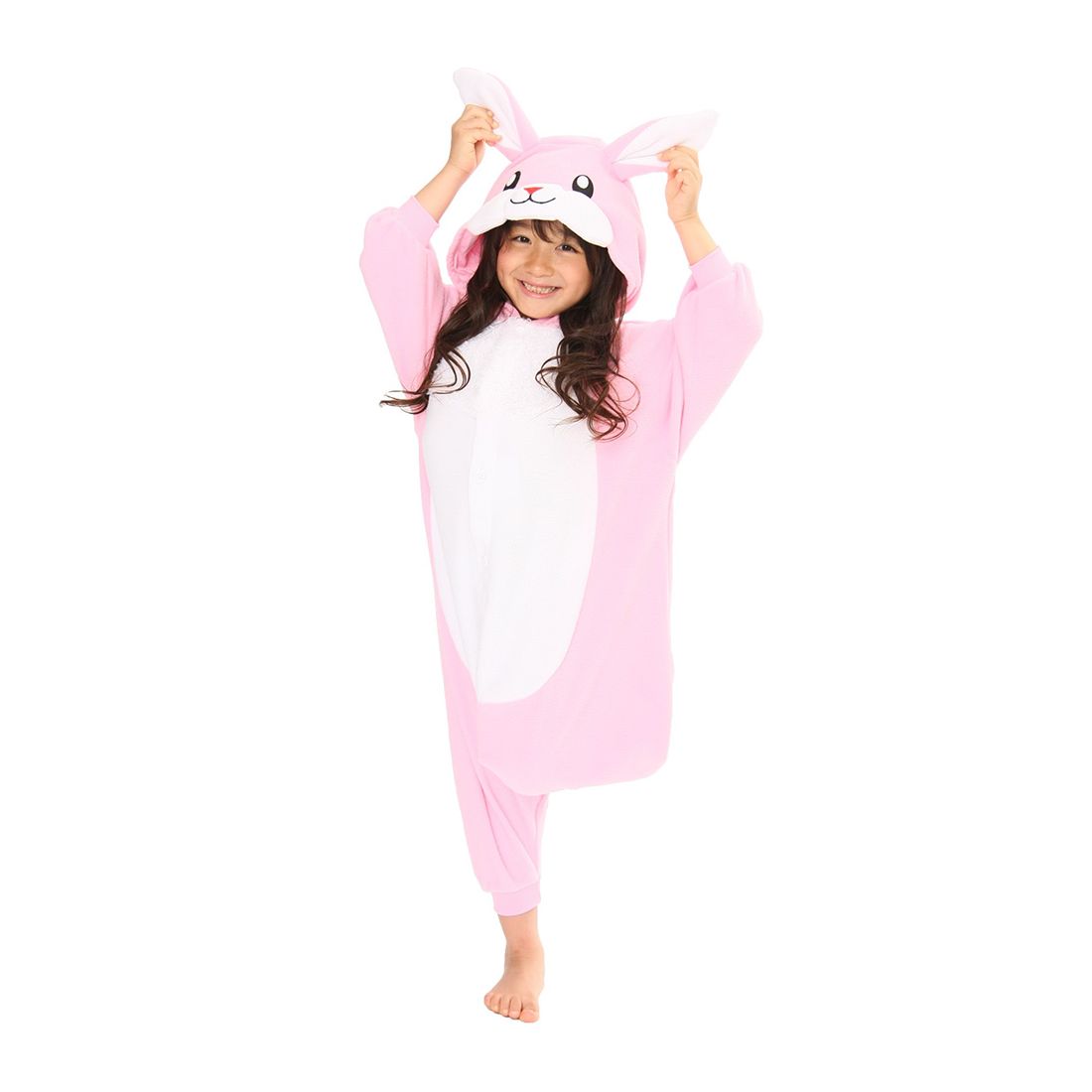 Kigurumi Rabbit Kids Overalls Pink