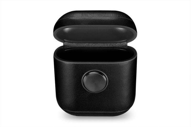 More.Plus Fidget Spinner Vintage Leather Case Black for AirPods