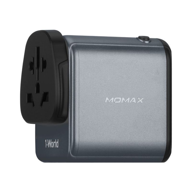 Momax 1-World 1 Type-C Pd + 3 USB-A Travel Ac Adaptor Space Grey