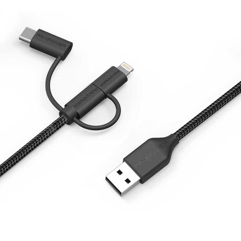 RAVPower 3-In-1 Data Cable 0.9m Black