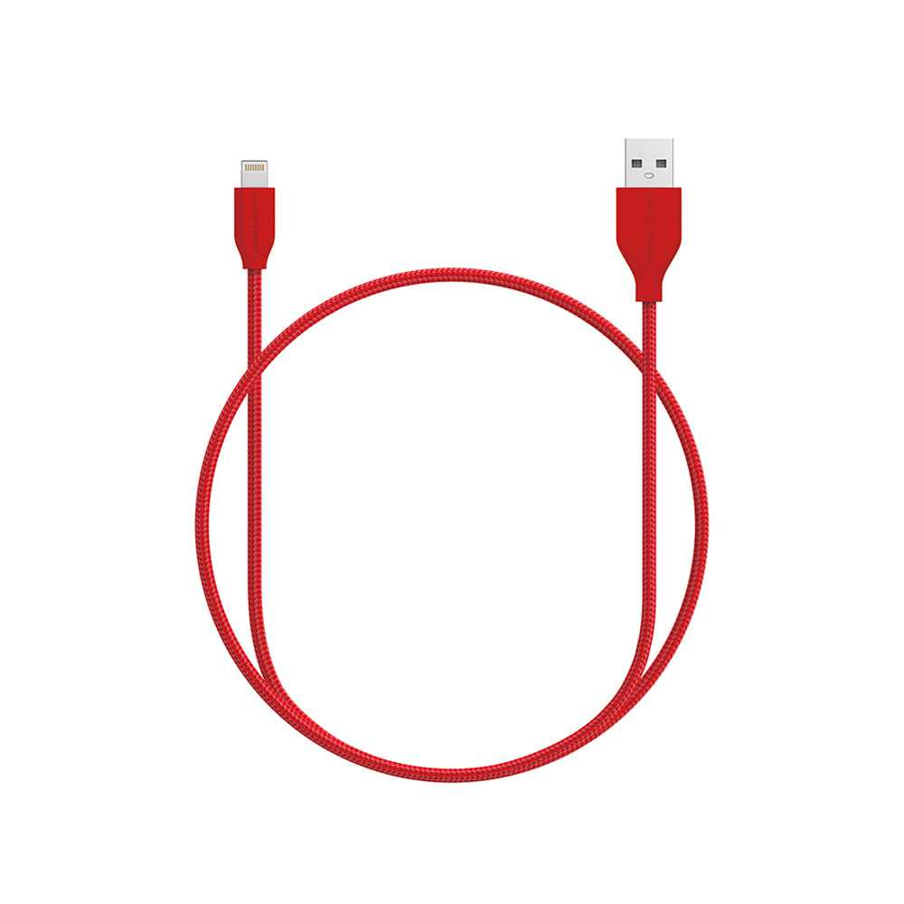 RAVPower Kevlar Braided Lightning Cable 0.9m Red